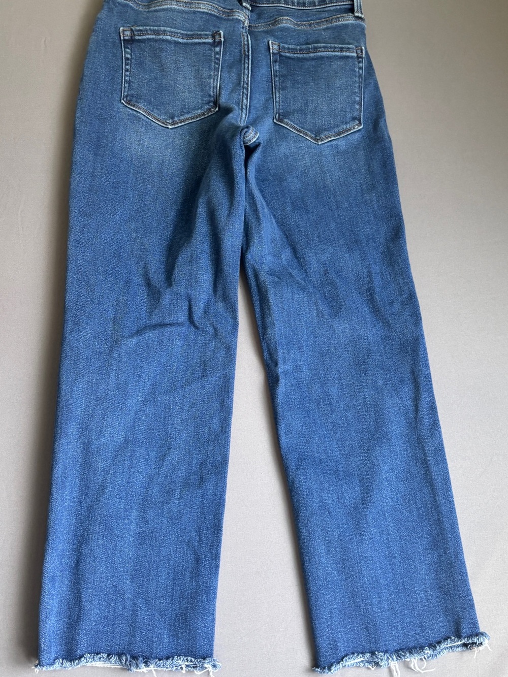 Vervet Blue Wide Leg Cropped Jeans Women's Size 28 Raw Hem Stretch Denim - Picture 8 of 8